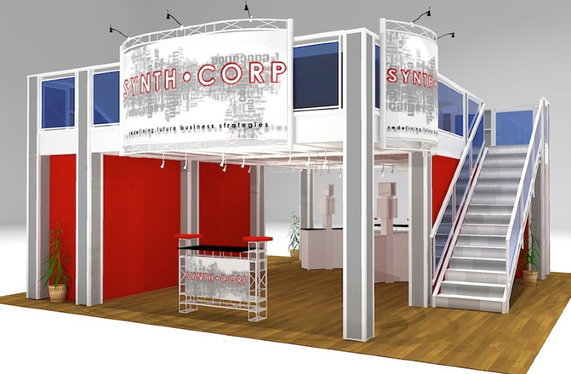 Tradeshow Double Decker Rental Booth TR3030 Front