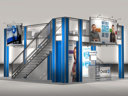 Tradeshow Double Decker Booth Rental | TR3030 Lower Left