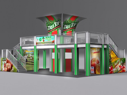 Two Story Exhibit Booth | OP4030 Variation B Left