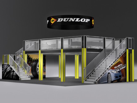 Two Story Exhibit Booth | OP4030 Variation A Upper Left