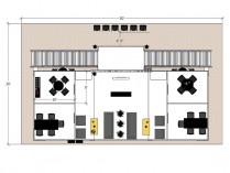 Double Deck Tradeshow Booth | VL5030 Variation A Planview A