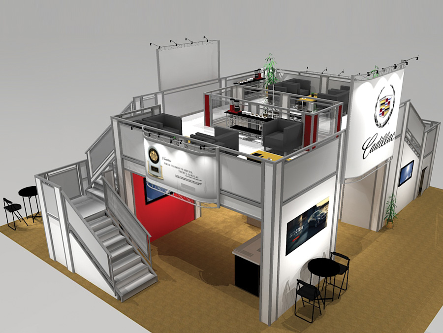 Multi Level Tradeshow Booth | LO4030 Lower Left