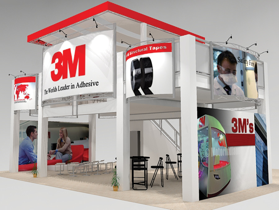 Tradeshow Double Decker Booth Rental SC5040 FrontRightView