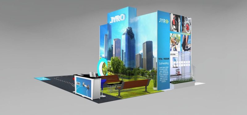 double deck trade show booth