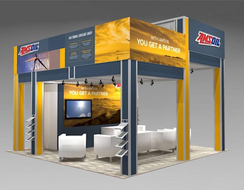 two story trade show booth