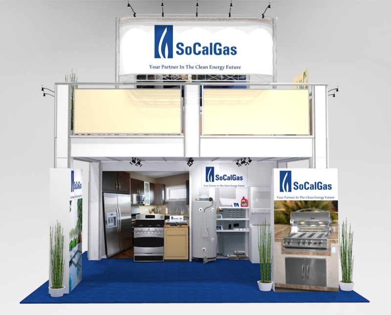 double deck booth expo rentals