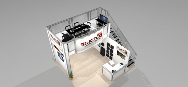 double deck booth expo rentals