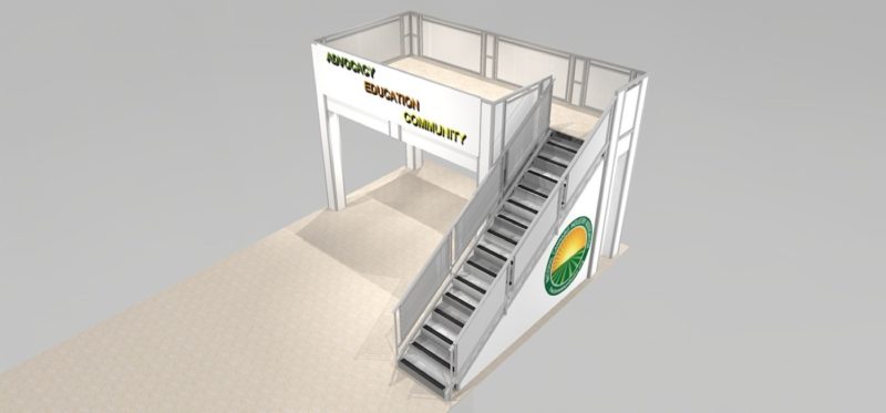 double deck trade show booth