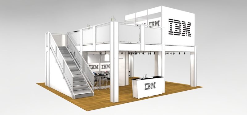 two story trade show booth