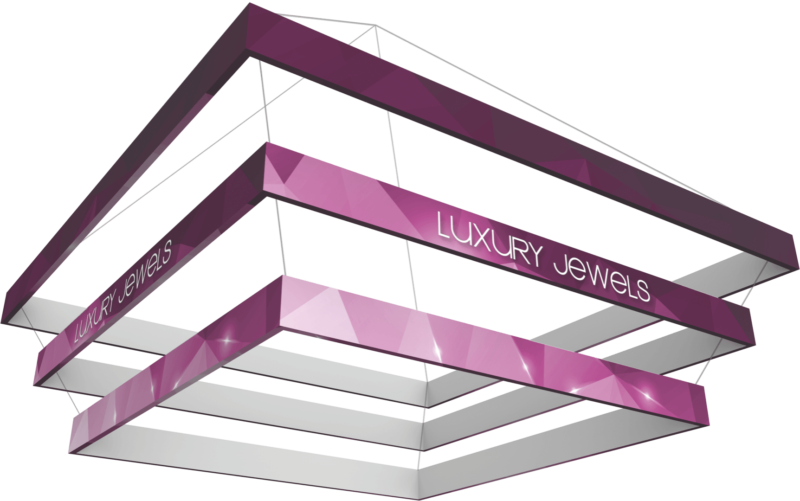 Tiered Square Hanging sign
