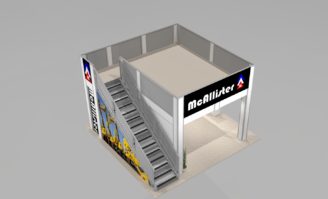 Two Story Trade Show Deck for 20 Ft. Space with open floor plan