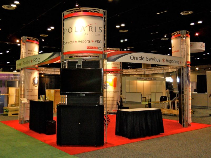 Functional island trade show booth design
