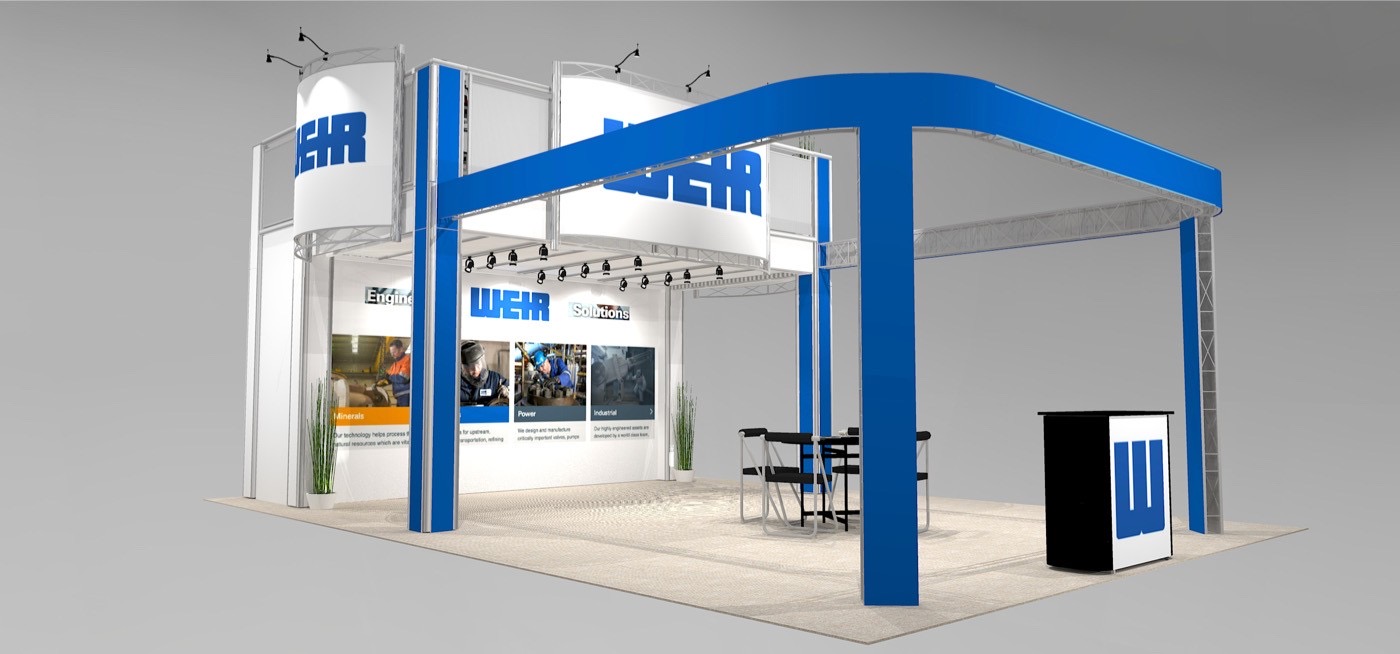 Trade Show Multi-Level Exhibit Design Ideas Ground Level Views