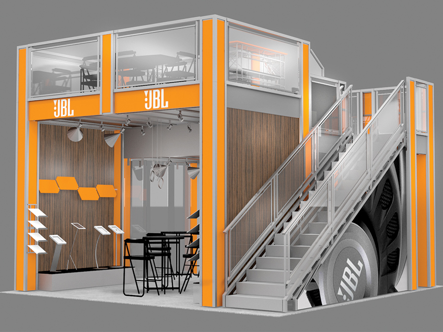 Double Deck Exhibit Office and Meeting Area Designs