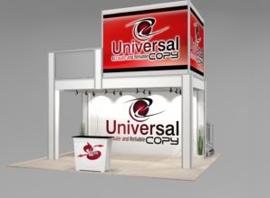 Trade Show Double Deck Exhibit Design With Offices On Upper Level