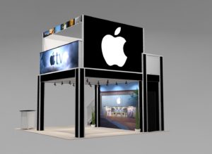 Trade Show Double Deck Exhibit Design With Offices On Upper Level