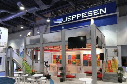 Double Deck Trade Show Exhibit For 40' Booth Space